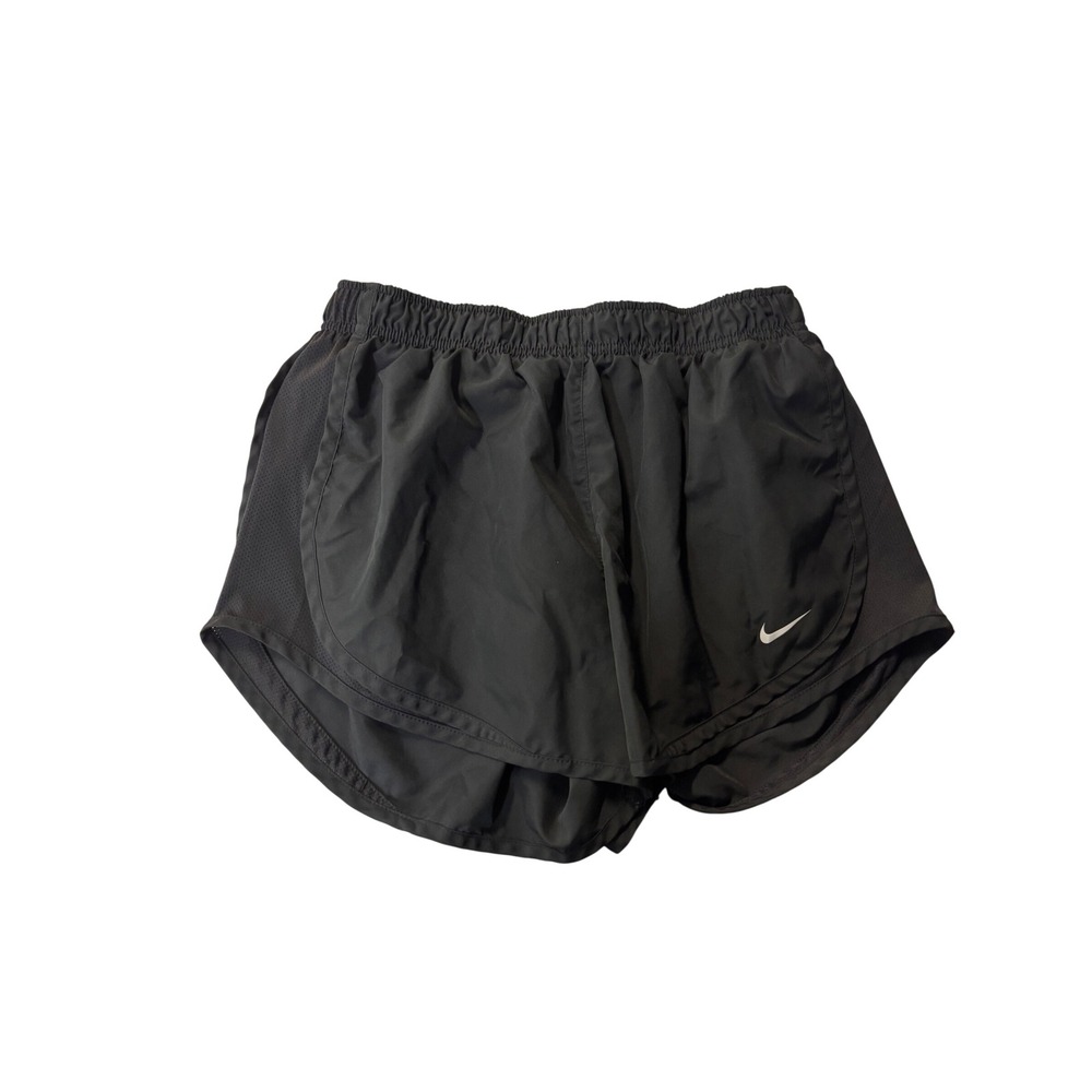 Nike Womens Dri-FIT Tempo Running Shorts Black Mesh Athletic Size M